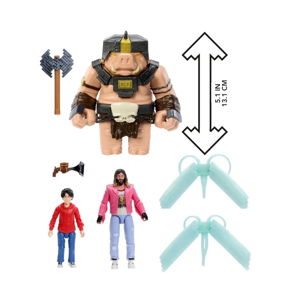 Mattel A Minecraft Movie Well-Crafted Escape Piglin Warrior Jack Black Steve Set